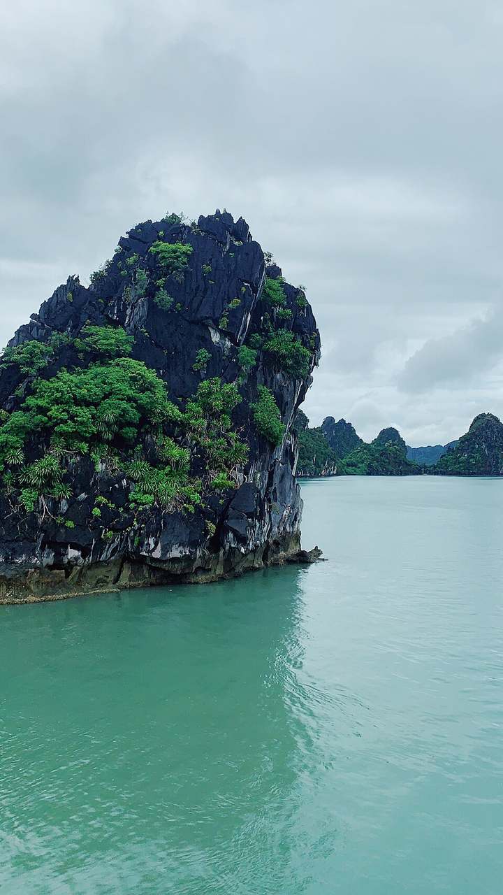 Wapienna wyspa w Zatoce Ha Long